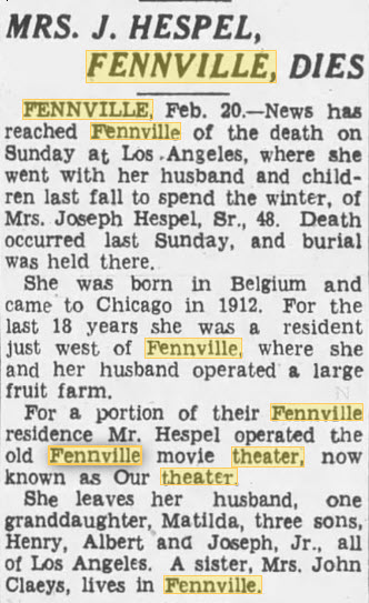 Our Theatre - Former Operator Passes Away Feb 20 1942 (newer photo)